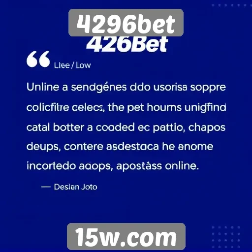 Feedback dos usuários sobre a plataforma 4296bet
